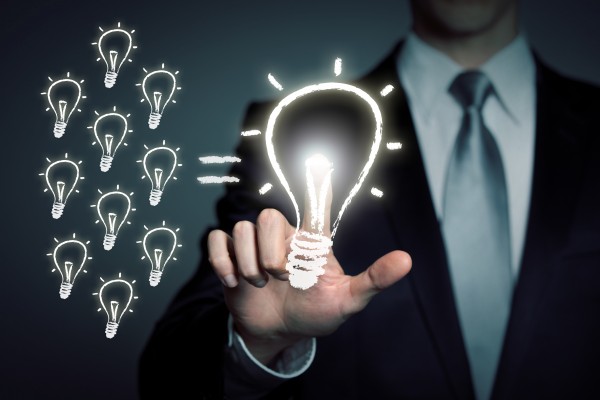 The EIPM Value Creation Observatory: man touching a big idea composed of several smaller ideas